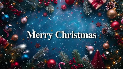 Merry Christmas. Falling snowflakes effect. Loop. Christmas snow. Noel. Snow. Stock Footage 275617613