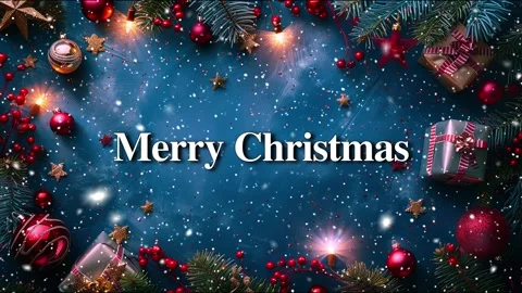 Merry Christmas. Falling snowflakes effect. Loop. Christmas snow. Noel. Snow. Stock Footage 275617614