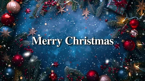 Merry Christmas. Falling snowflakes effect. Loop. Christmas snow. Noel. Snow. Stock Footage 275617615