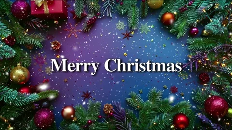 Merry Christmas. Falling snowflakes effect. Loop. Christmas snow. Noel. Snow. Stock Footage 275617621