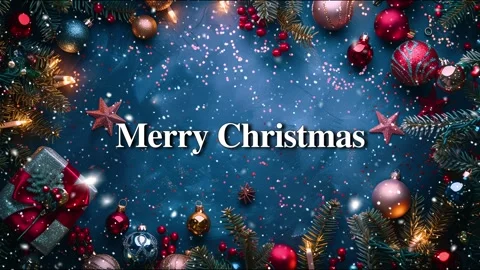 Merry Christmas. Falling snowflakes effect. Loop. Christmas snow. Noel. Snow. Stock Footage 275617738