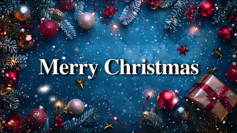 Merry Christmas. Falling snowflakes effect. Loop. Christmas snow. Noel. Snow. Stock Footage 275617831