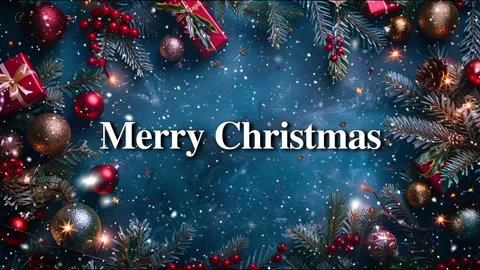 Merry Christmas. Falling snowflakes effect. Loop. Christmas snow. Noel. Snow. Stock Footage 275617832