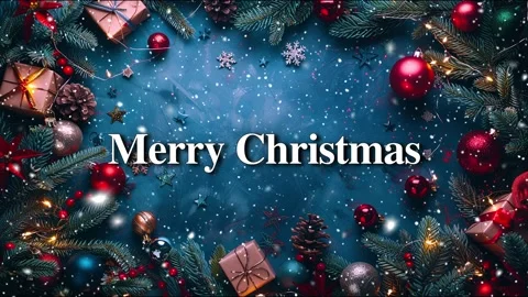 Merry Christmas. Falling snowflakes effect. Loop. Christmas snow. Noel. Snow. Stock Footage 275617838