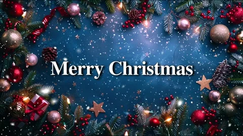 Merry Christmas. Falling snowflakes effect. Loop. Christmas snow. Noel. Snow. Stock Footage 275617866