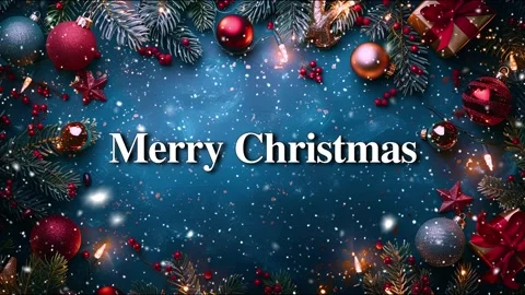 Merry Christmas. Falling snowflakes effect. Loop. Christmas snow. Noel. Snow. Stock Footage 275618206
