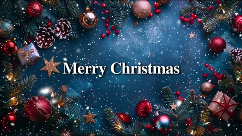 Merry Christmas. Falling snowflakes effect. Loop. Christmas snow. Noel. Snow. Stock Footage 275618296