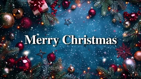 Merry Christmas. Falling snowflakes effect. Loop. Christmas snow. Noel. Snow. Stock Footage 275618345
