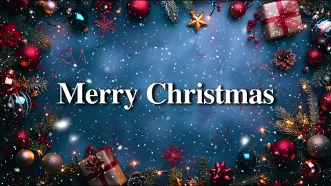 Merry Christmas. Falling snowflakes effect. Loop. Christmas snow. Noel. Snow. Stock Footage 275618371