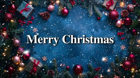 Merry Christmas. Falling snowflakes effect. Loop. Christmas snow. Noel. Snow. Stock Footage 275618373