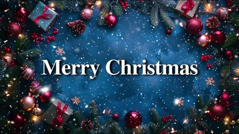 Merry Christmas. Falling snowflakes effect. Loop. Christmas snow. Noel. Snow. Stock Footage 275618378