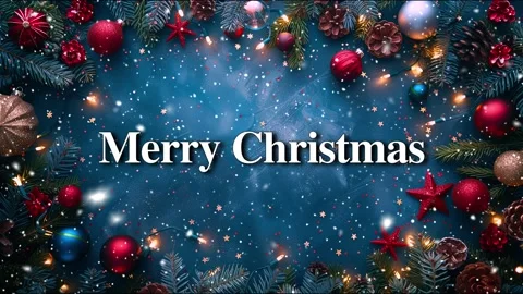 Merry Christmas. Falling snowflakes effect. Loop. Christmas snow. Noel. Snow. Stock Footage 275618383