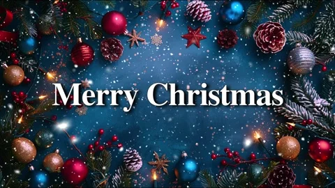 Merry Christmas. Falling snowflakes effect. Loop. Christmas snow. Noel. Snow. Stock Footage 275618419