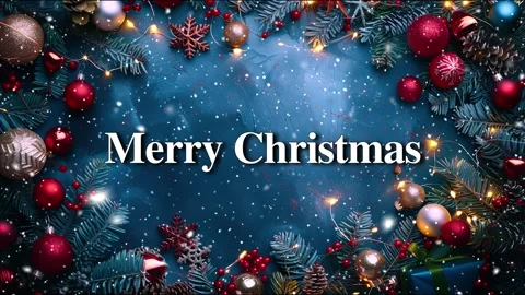 Merry Christmas. Falling snowflakes effect. Loop. Christmas snow. Noel. Snow. Stock Footage 275618468