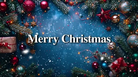 Merry Christmas. Falling snowflakes effect. Loop. Christmas snow. Noel. Snow. Stock Footage 275618469