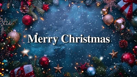 Merry Christmas. Falling snowflakes effect. Loop. Christmas snow. Noel. Snow. Stock Footage 275618507