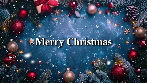 Merry Christmas. Falling snowflakes effect. Loop. Christmas snow. Noel. Snow. Stock Footage 275618552