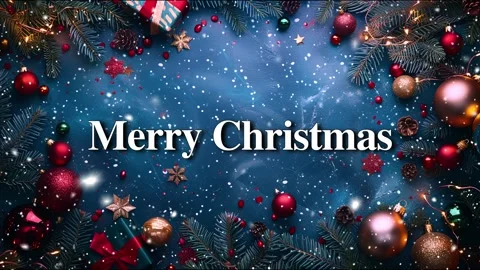 Merry Christmas. Falling snowflakes effect. Loop. Christmas snow. Noel. Snow. Stock Footage 275618558