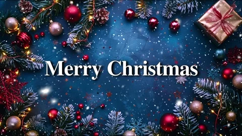 Merry Christmas. Falling snowflakes effect. Loop. Christmas snow. Noel. Snow. Stock Footage 275618568