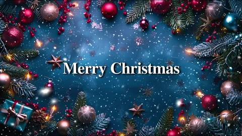 Merry Christmas. Falling snowflakes effect. Loop. Christmas snow. Noel. Snow. Stock Footage 275618624