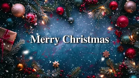 Merry Christmas. Falling snowflakes effect. Loop. Christmas snow. Noel. Snow. Stock Footage 275618654