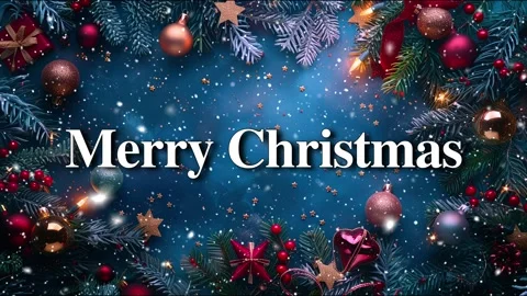 Merry Christmas. Falling snowflakes effect. Loop. Christmas snow. Noel. Snow. Stock Footage 275618736