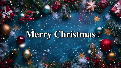 Merry Christmas. Falling snowflakes effect. Loop. Christmas snow. Noel. Snow. Stock Footage 275618765