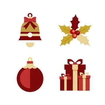 Merry Christmas festival vector elements art illustration bundle Stock Illustration