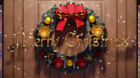Merry Christmas final 4K loop Stock Footage 144081394