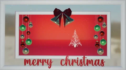 Merry christmas frame Stock Footage 145530158