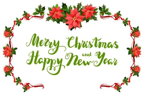 Merry Christmas frame Stock Illustration