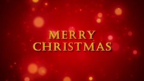 Merry Christmas on Glittery Red Background Video stock 290486483