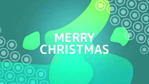 Merry Christmas with green liquid pattern 動画素材 168097666