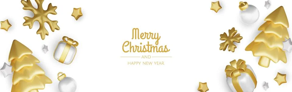 Merry christmas greeting card vector poster. Christmas elegant invitation Stock Illustration