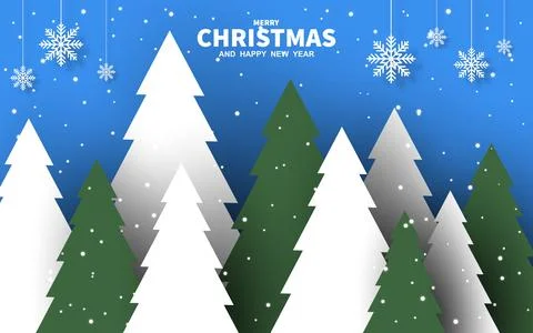 Merry christmas greeting card vector banner design. Christmas and happy new.. Stock Illustration