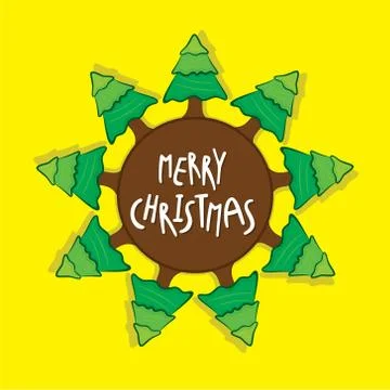 Merry christmas greeting design Illustrazione stock