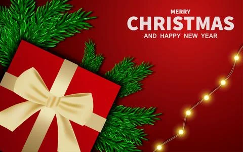 Merry Christmas greeting vector background design. Christmas greeting text .. Stock Illustration