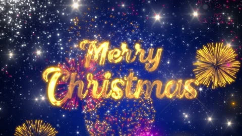 Merry christmas greetings intro loop video Stock Footage 141121708