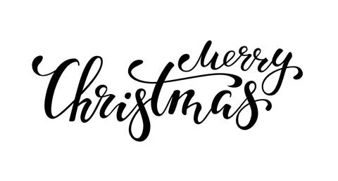 Merry Christmas. Hand drawn creative calligraphy and brush pen lettering. d.. Stock Illustration