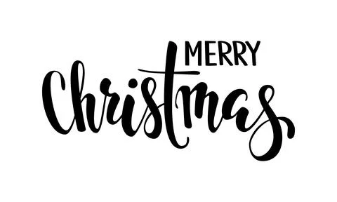 Merry Christmas. Hand drawn creative calligraphy and brush pen lettering. d.. Stock Illustration