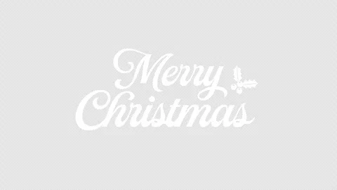 Merry Christmas Holly Berry Script Typography Animation on Transparent Backgrou Stock Footage 320355661