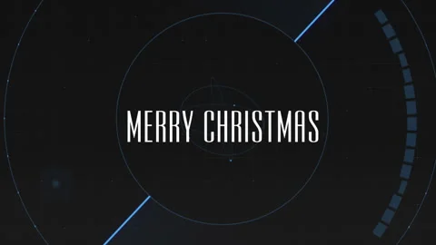 Merry Christmas with HUD elements and circles Stock Footage 255869885
