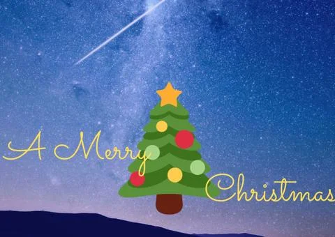 A Merry Christmas Stock Illustration