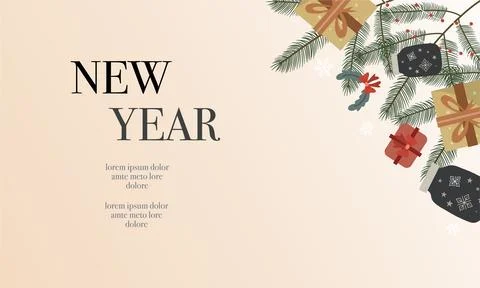 Merry christmas illustration vector Stock Illustration
