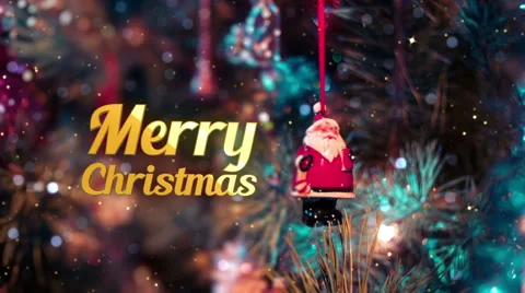 Merry christmas intro Stock Footage 57298545