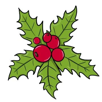 Merry Christmas leaf Stock Illustration