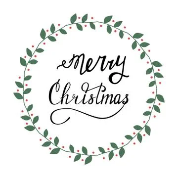 Merry Christmas lettering Stock Illustration