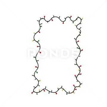 Merry christmas lights ornament celebration decoration Stock Illustration