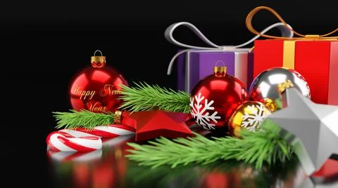 Merry Christmas loading concept with candy cane. 3d illustration Illustrazione stock