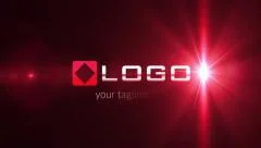Merry Christmas Logo Reveal HD Red Light Shiny Magic 3D Particles Business Intro Stock After Effects